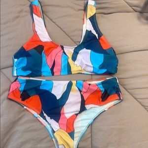Shein colorblock bikini